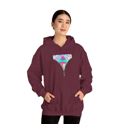 Surreal Zipper Mushroom Psychedelic Hooded Sweatshirt