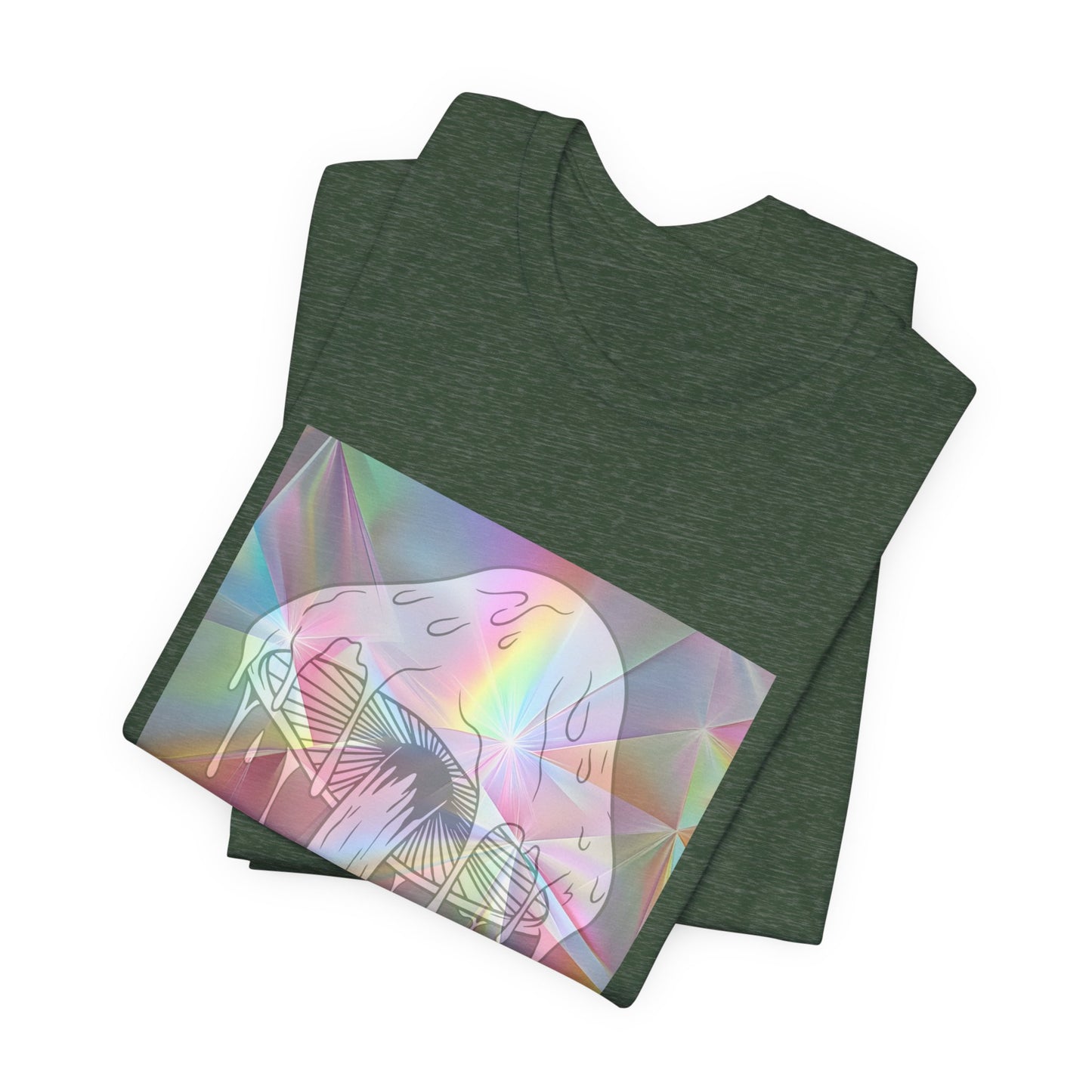 Reflective Mushroom Psychedelic Art Tee