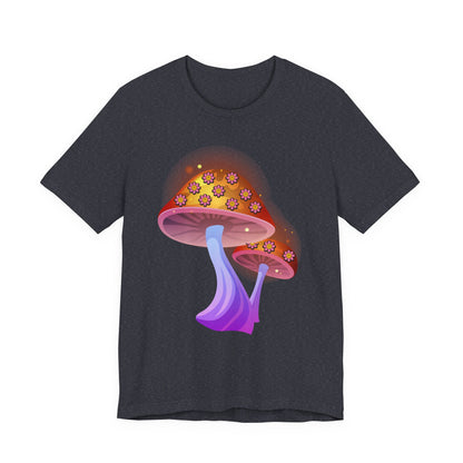 Smiley Mushroom Psychedelic Graphic Tee