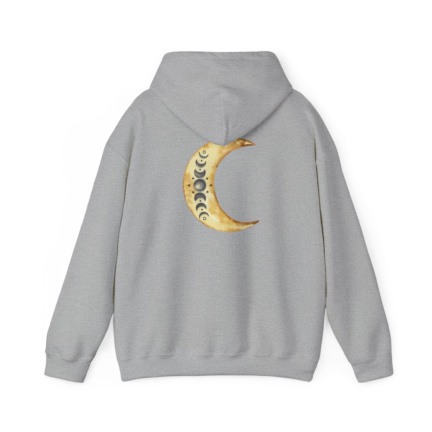 Moon Phases Spiritual Graphic Hooded Sweatshirt