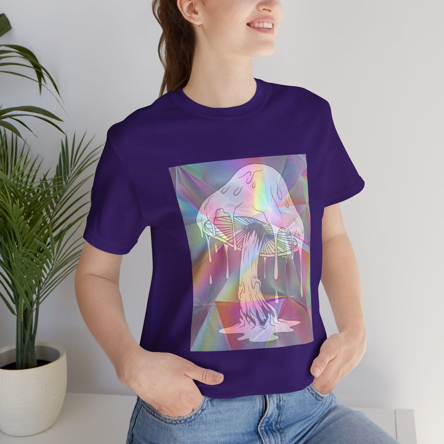 Reflective Mushroom Psychedelic Art Tee