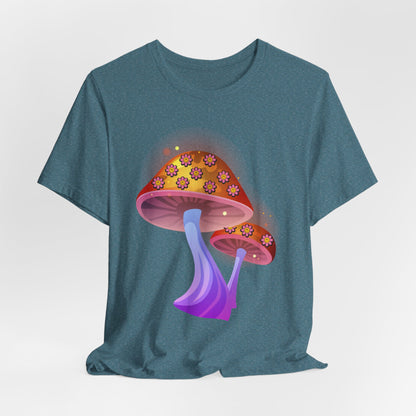 Smiley Mushroom Psychedelic Graphic Tee