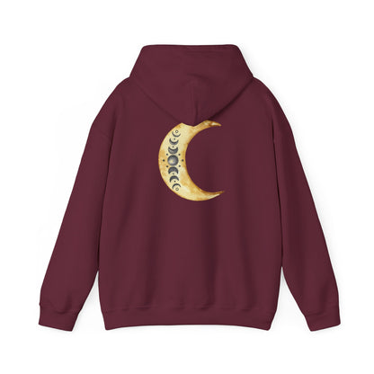 Moon Phases Spiritual Graphic Hooded Sweatshirt