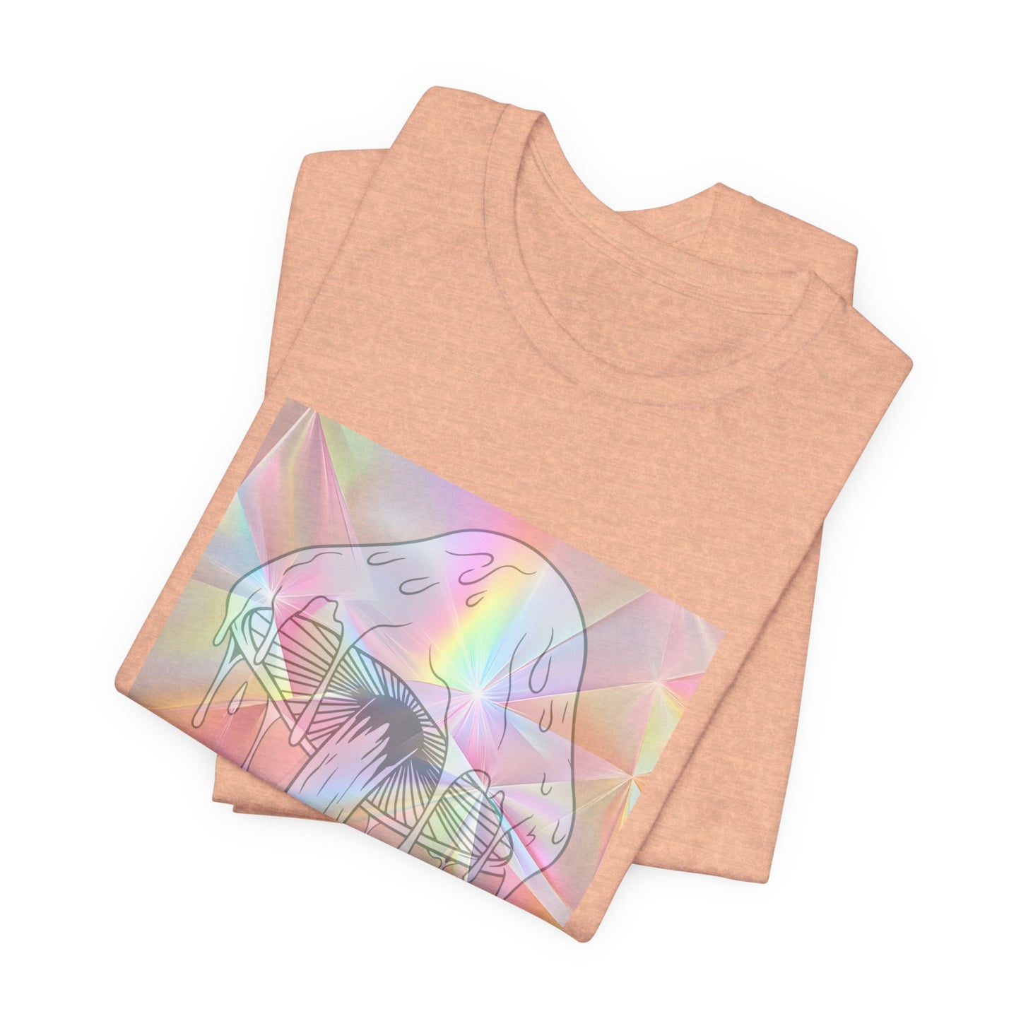 Reflective Mushroom Psychedelic Art Tee
