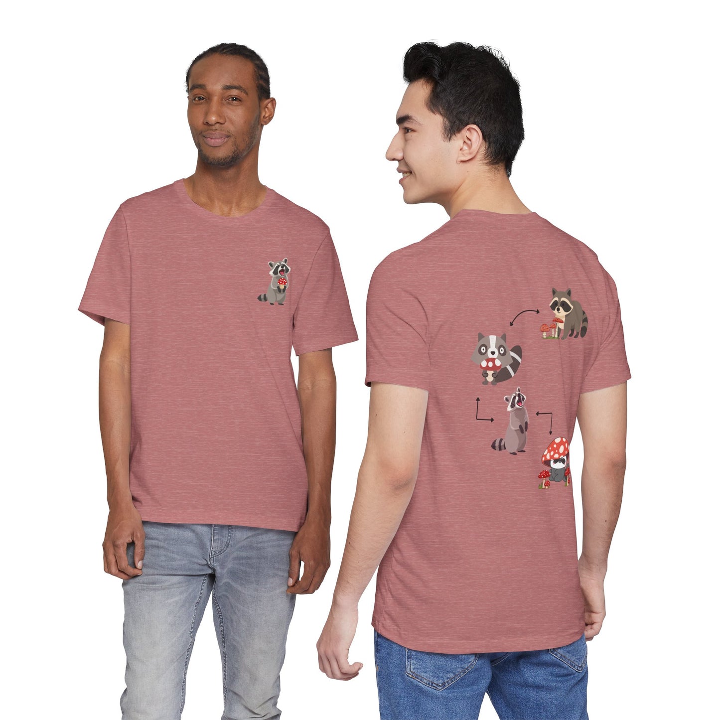 Raccoon Mushroom Psychedelic Animal Graphic Tee