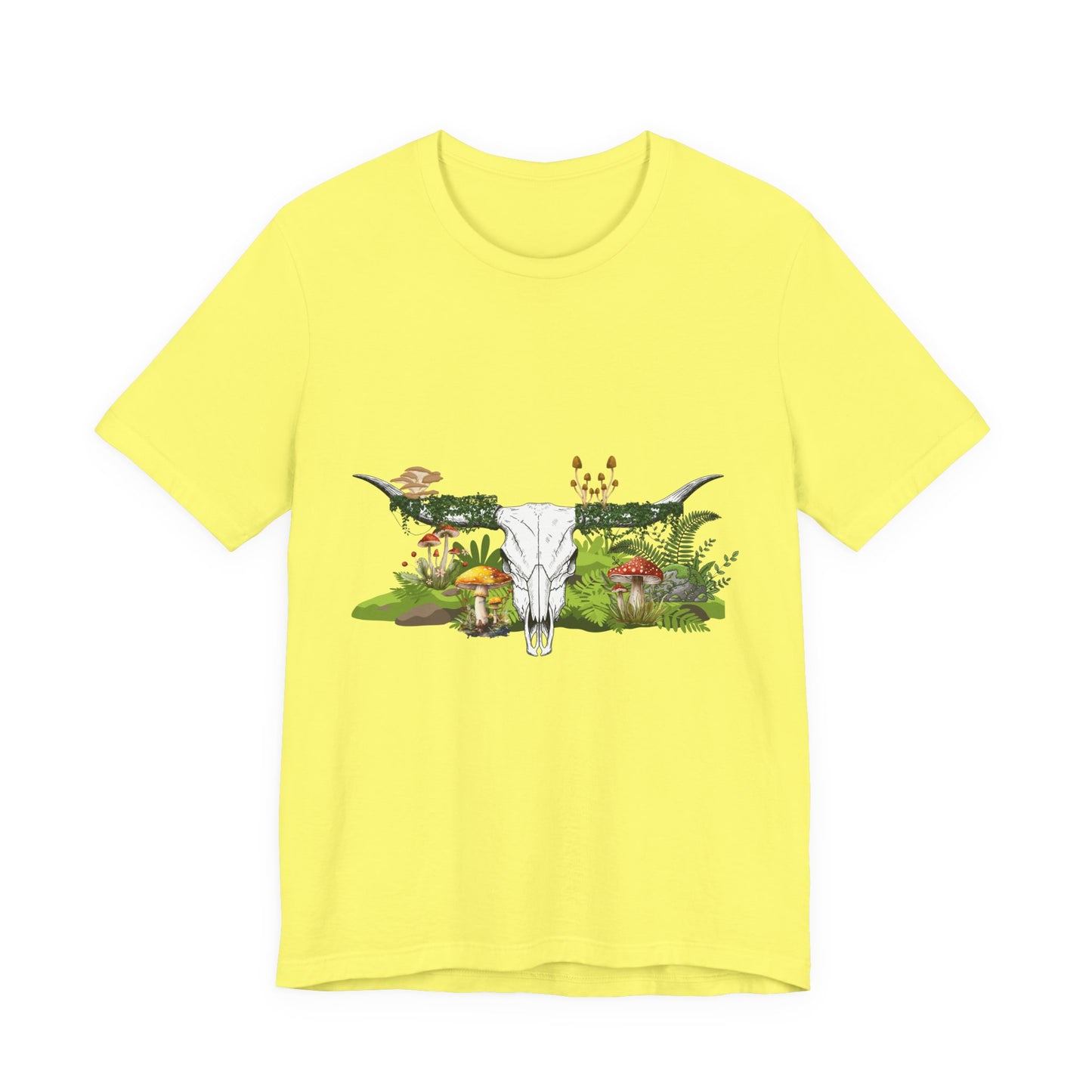 Longhorn Skull Mushroom Western Psychedelic Tee