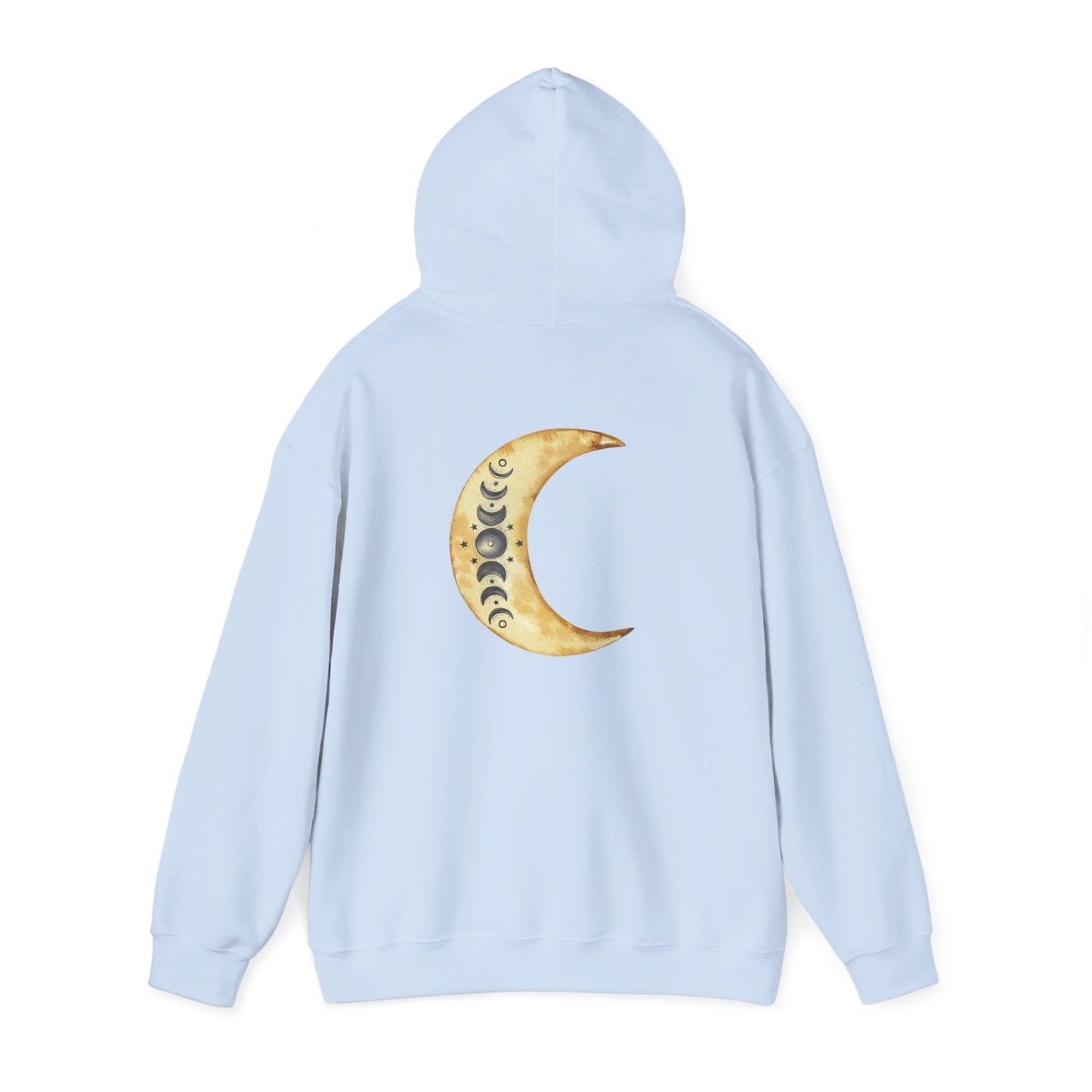 Moon Phases Spiritual Graphic Hooded Sweatshirt