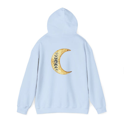 Moon Phases Spiritual Graphic Hooded Sweatshirt