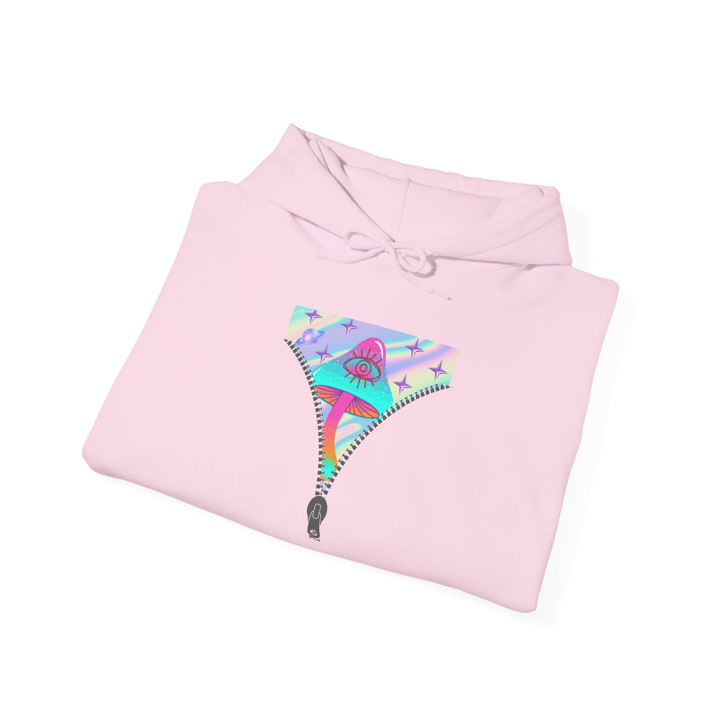 Surreal Zipper Mushroom Psychedelic Hooded Sweatshirt