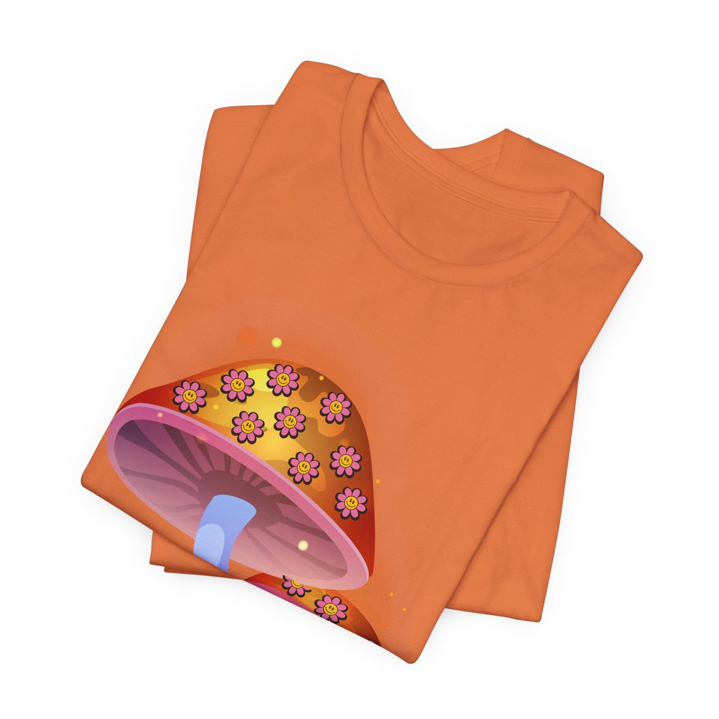 Smiley Mushroom Psychedelic Graphic Tee