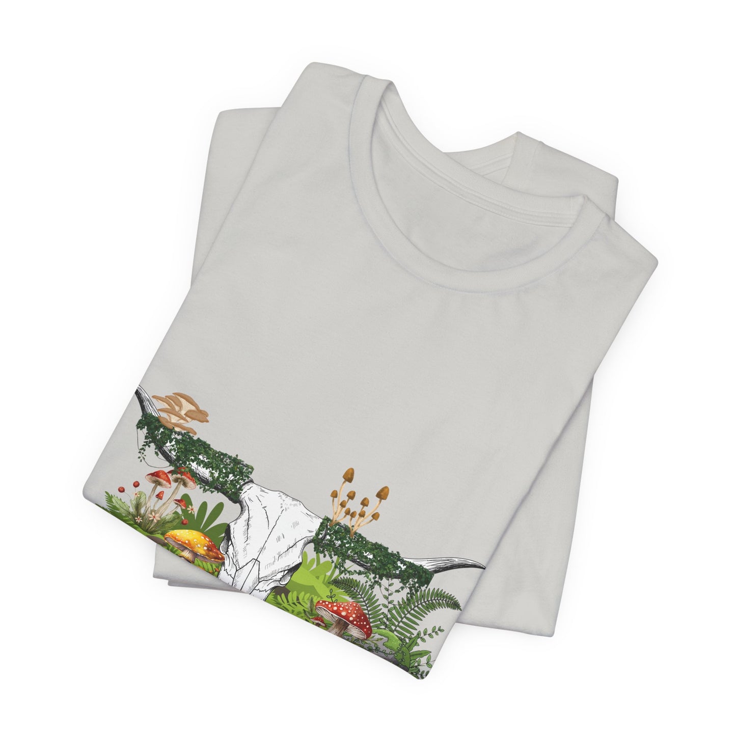 Longhorn Skull Mushroom Western Psychedelic Tee