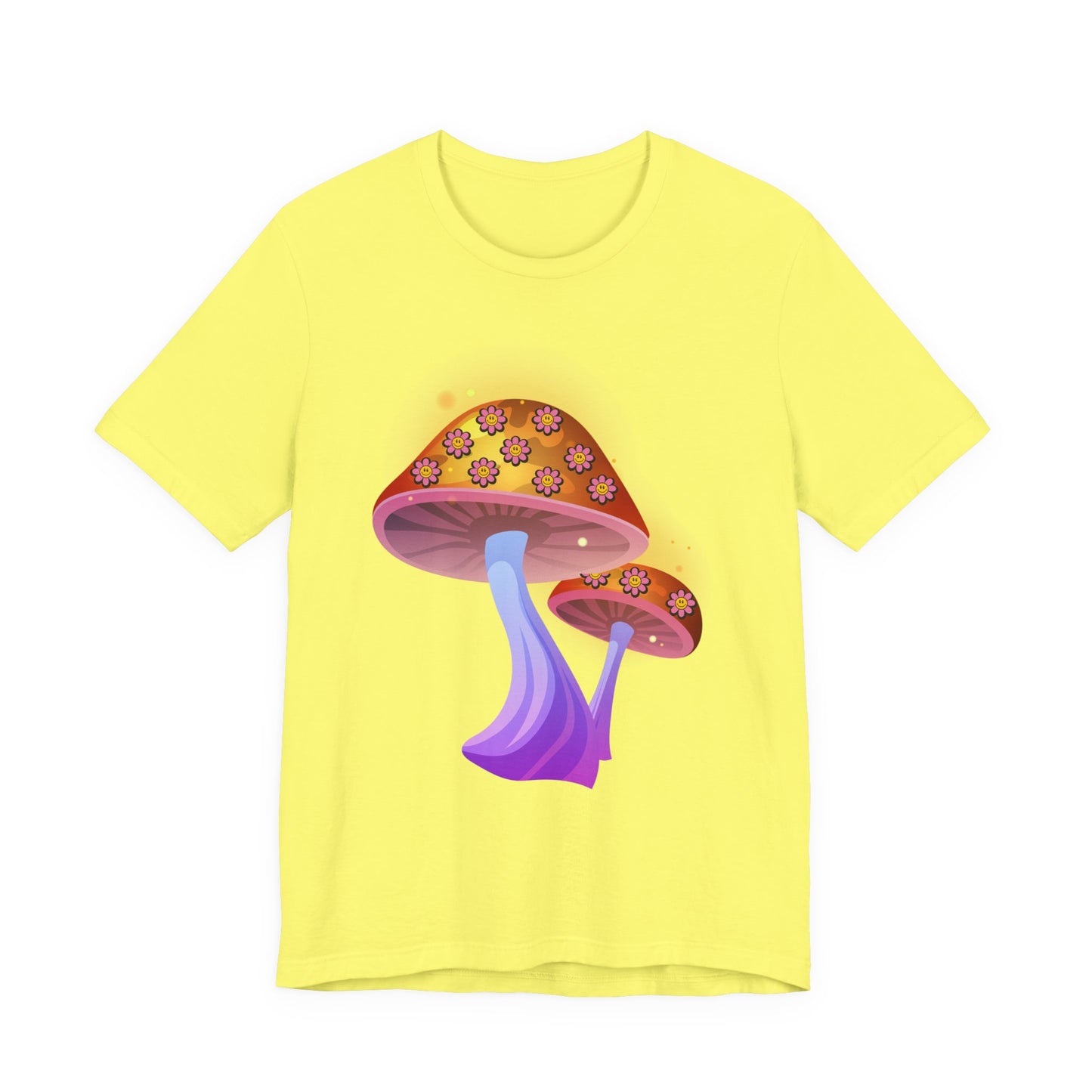 Smiley Mushroom Psychedelic Graphic Tee