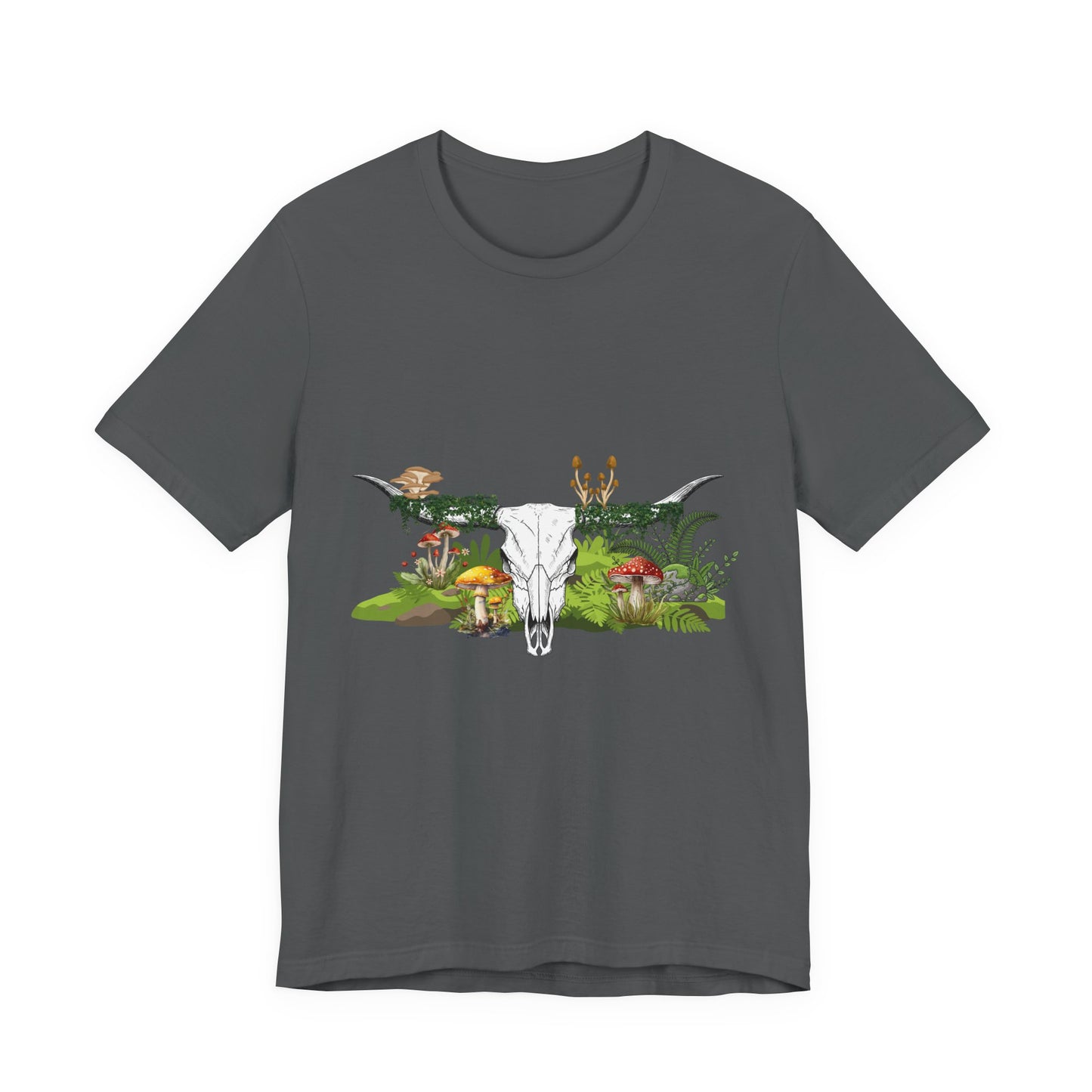 Longhorn Skull Mushroom Western Psychedelic Tee