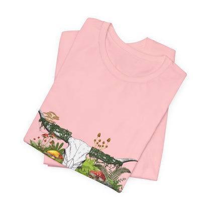 Longhorn Skull Mushroom Western Psychedelic Tee