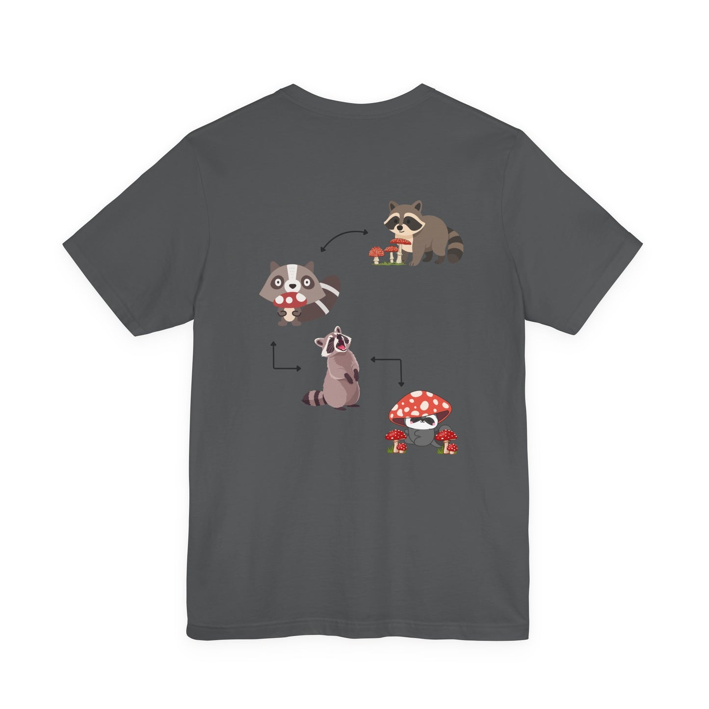 Raccoon Mushroom Psychedelic Animal Graphic Tee