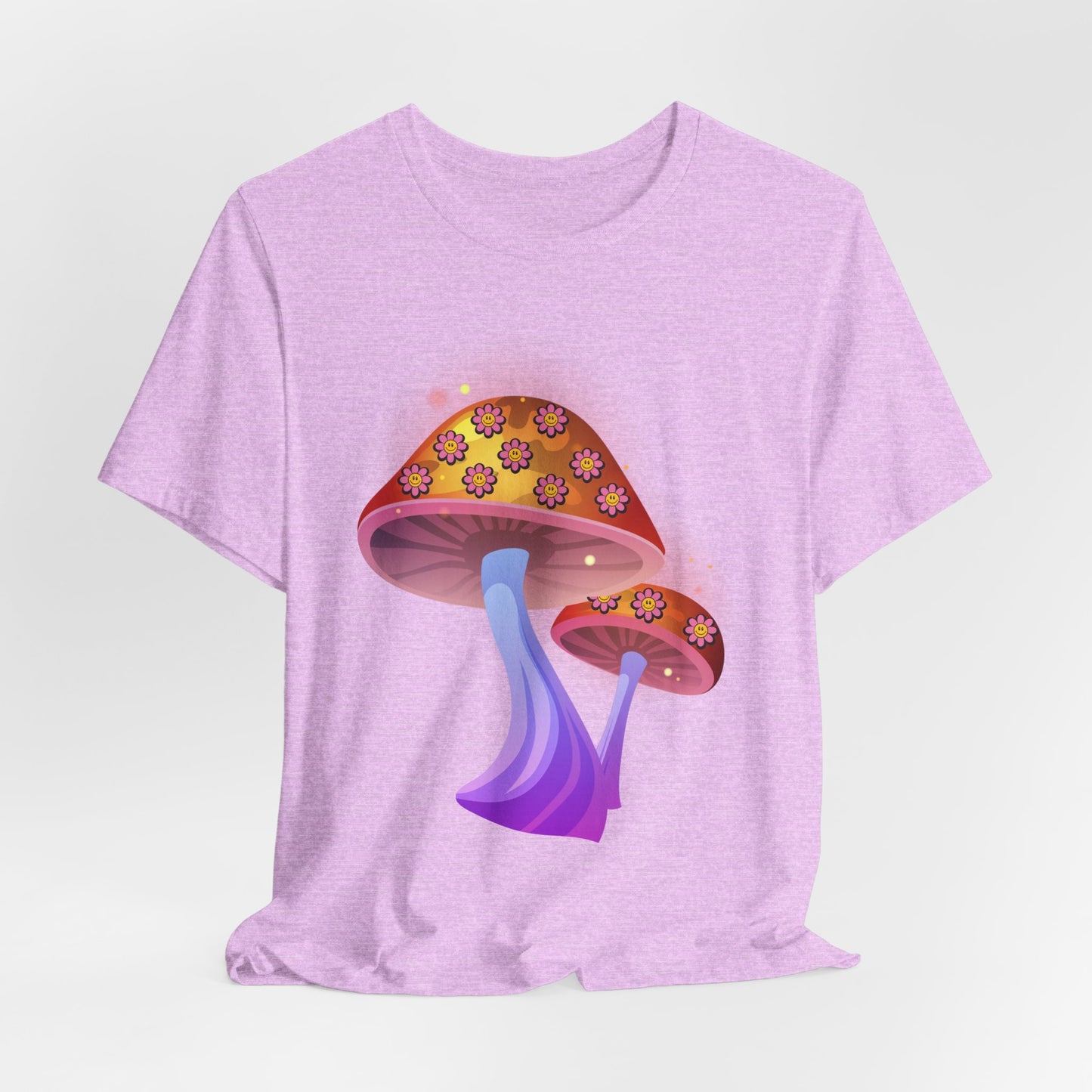 Smiley Mushroom Psychedelic Graphic Tee