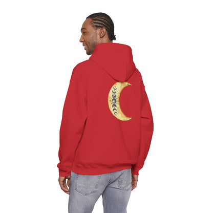 Moon Phases Spiritual Graphic Hooded Sweatshirt