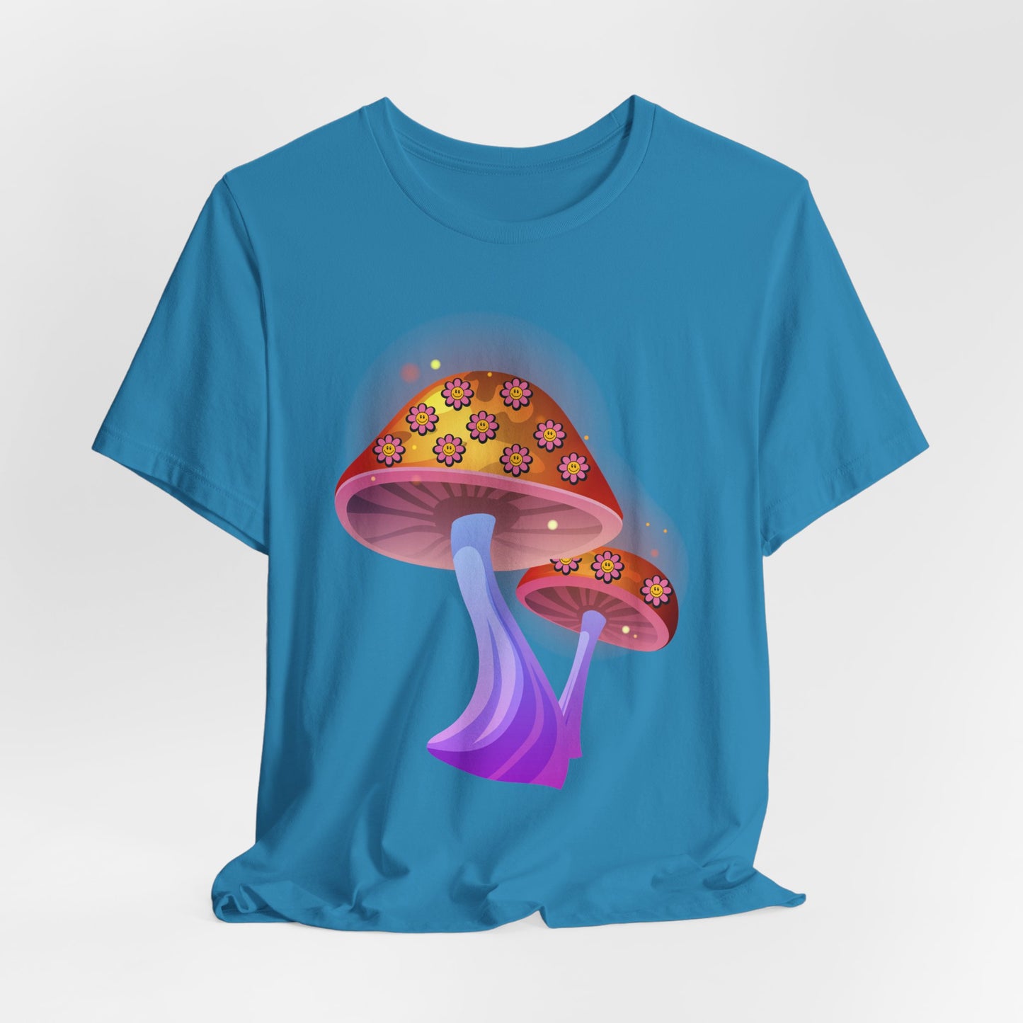 Smiley Mushroom Psychedelic Graphic Tee