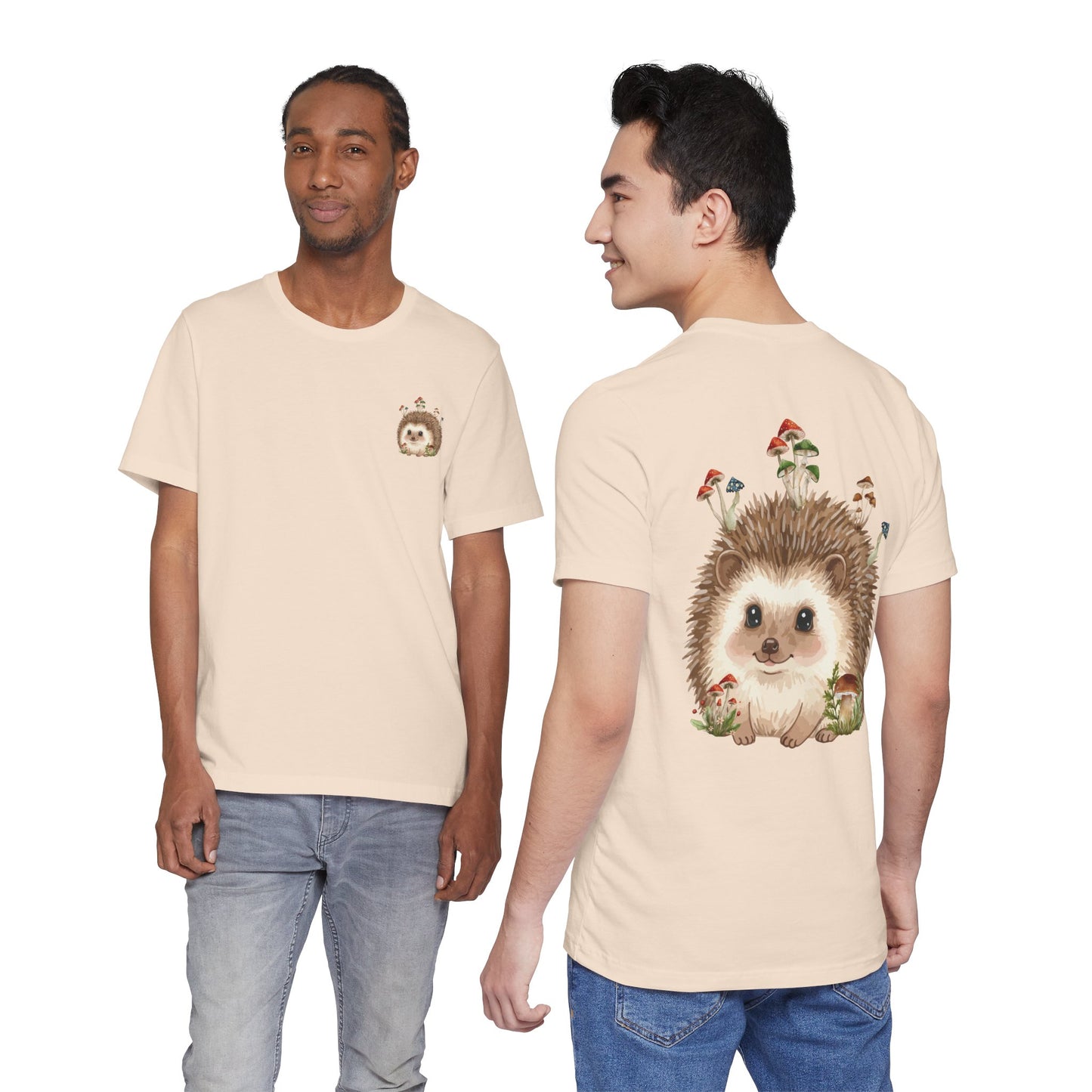 Hedgehog Mushroom Psychedelic Aniaml Graphic Tee