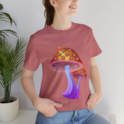 Smiley Mushroom Psychedelic Graphic Tee