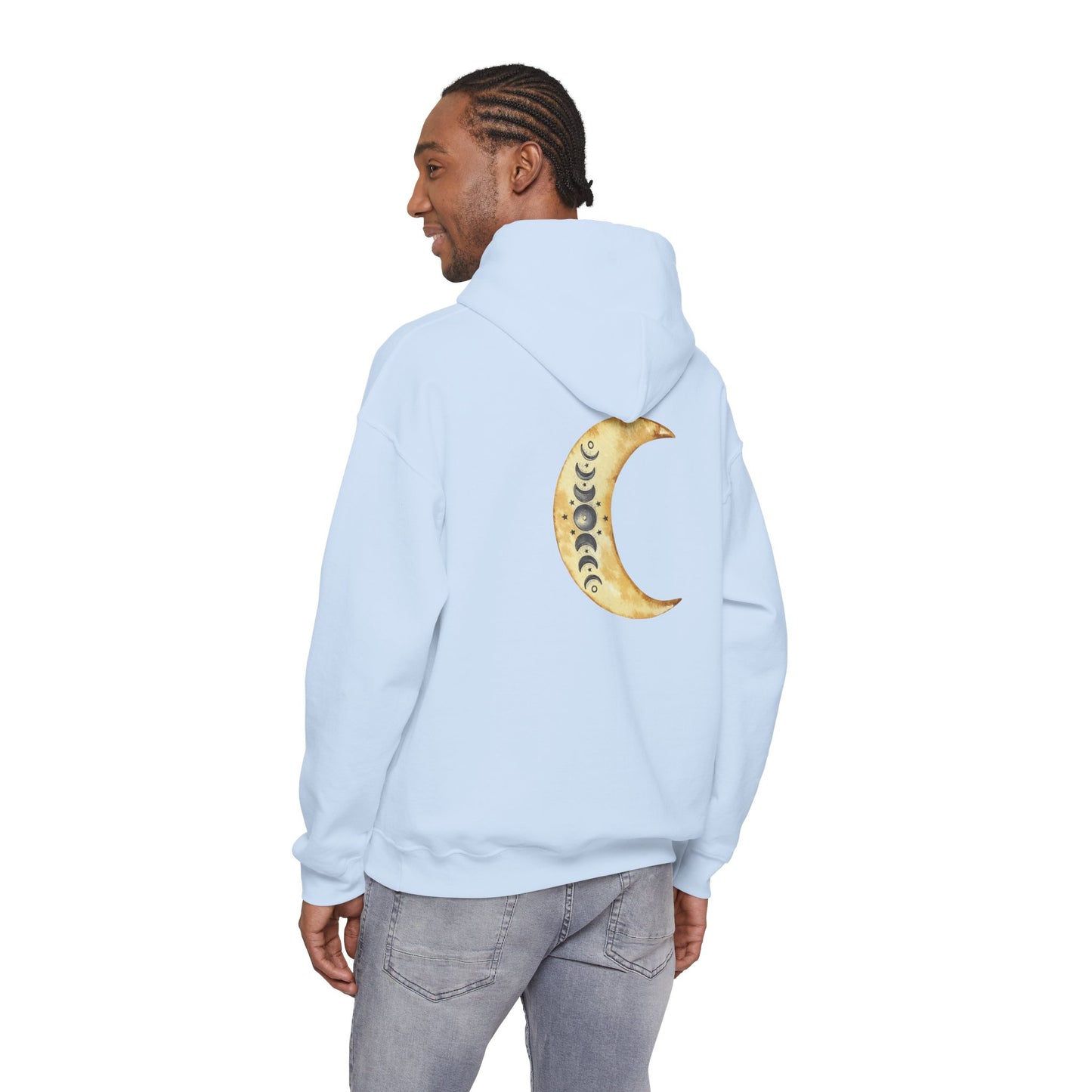 Moon Phases Spiritual Graphic Hooded Sweatshirt
