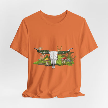 Longhorn Skull Mushroom Western Psychedelic Tee
