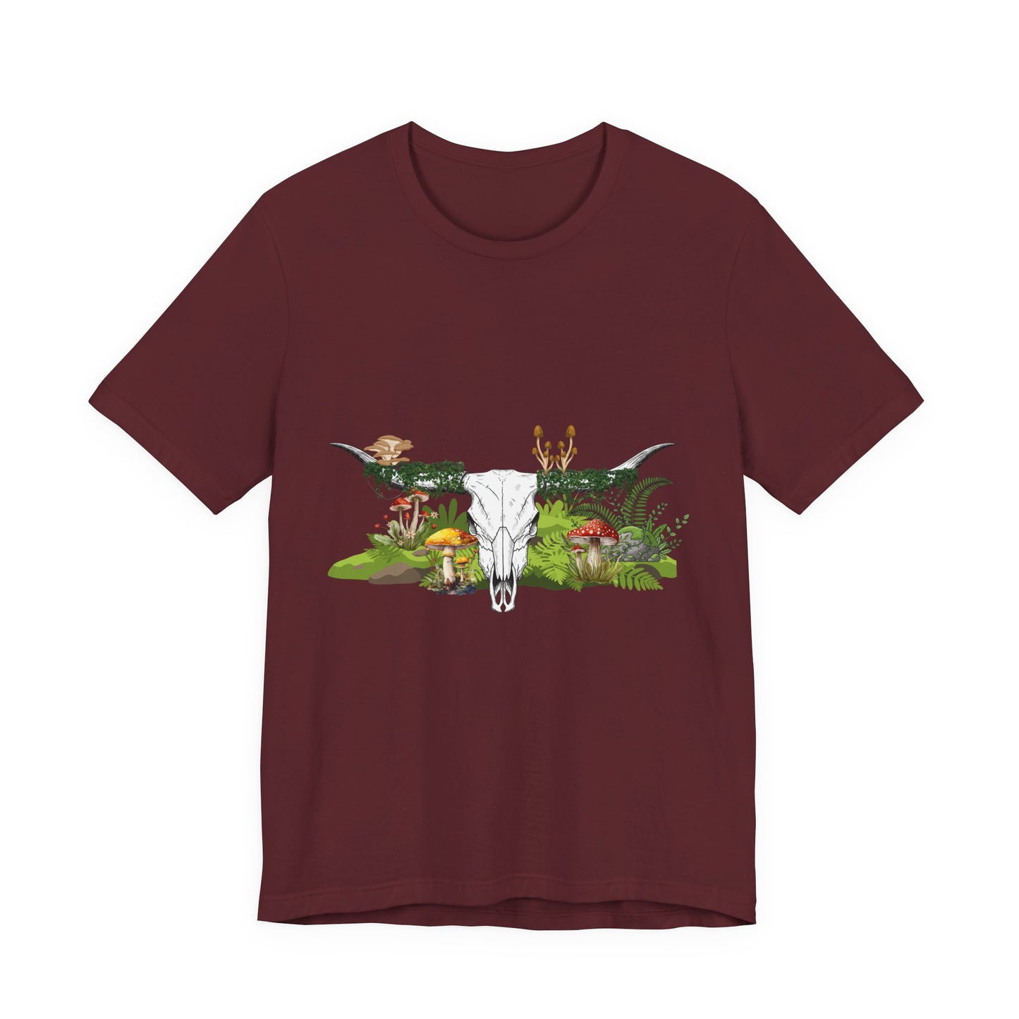 Longhorn Skull Mushroom Western Psychedelic Tee