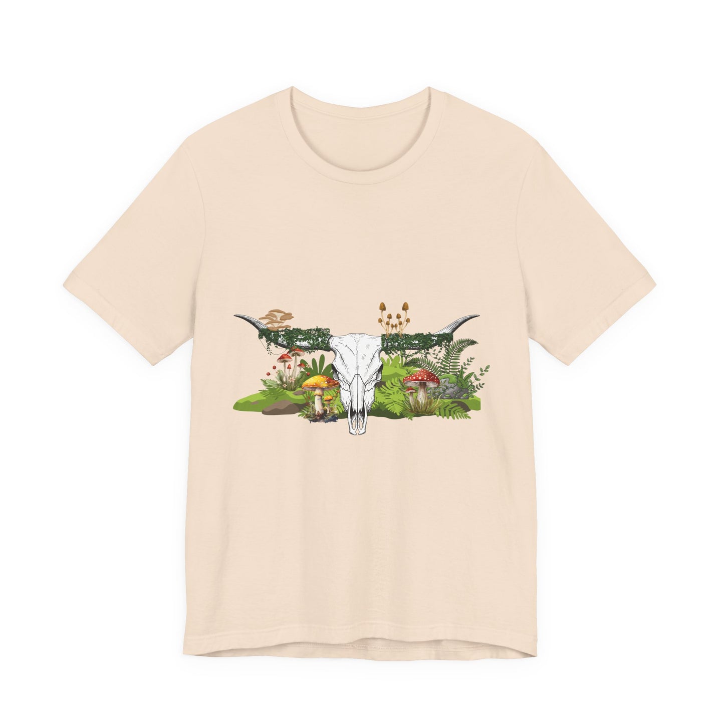 Longhorn Skull Mushroom Western Psychedelic Tee