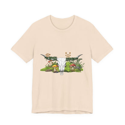 Longhorn Skull Mushroom Western Psychedelic Tee