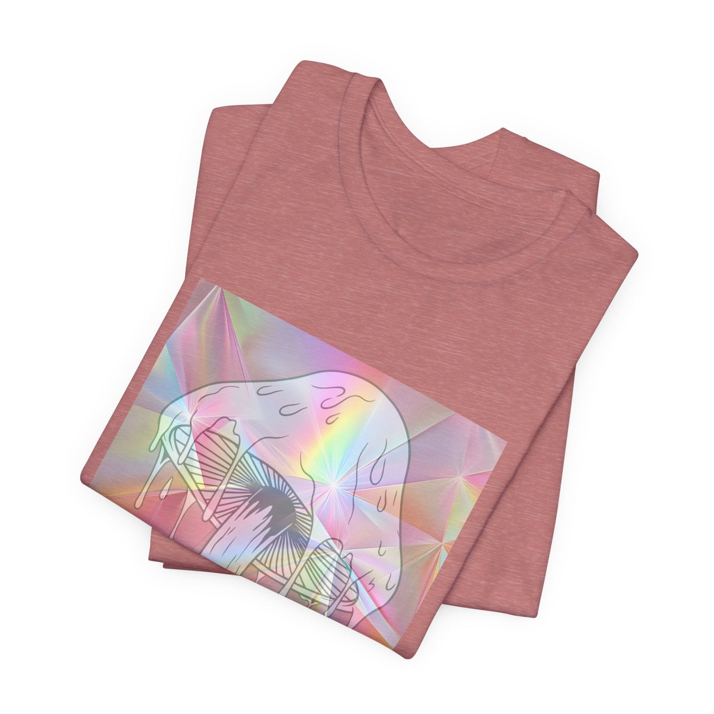 Reflective Mushroom Psychedelic Art Tee