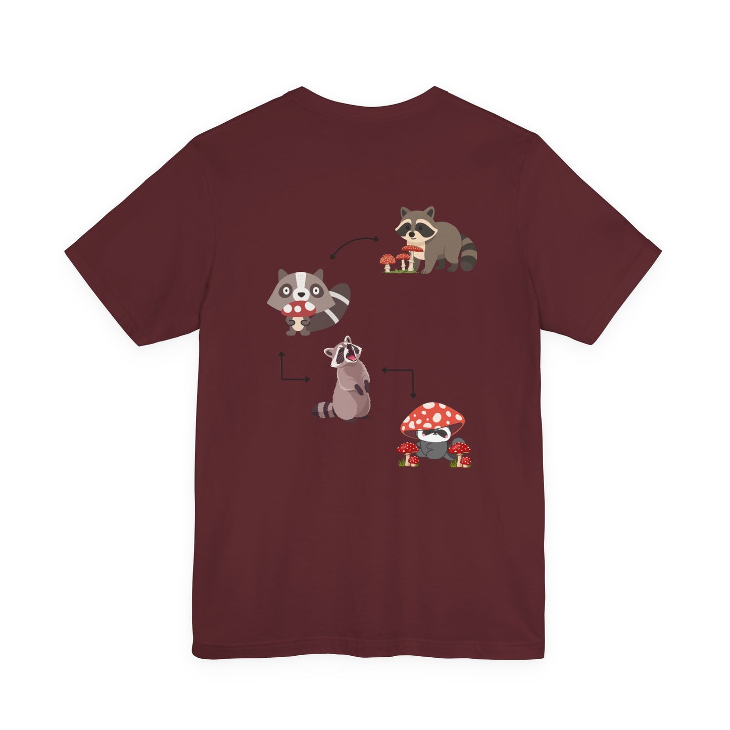Raccoon Mushroom Psychedelic Animal Graphic Tee