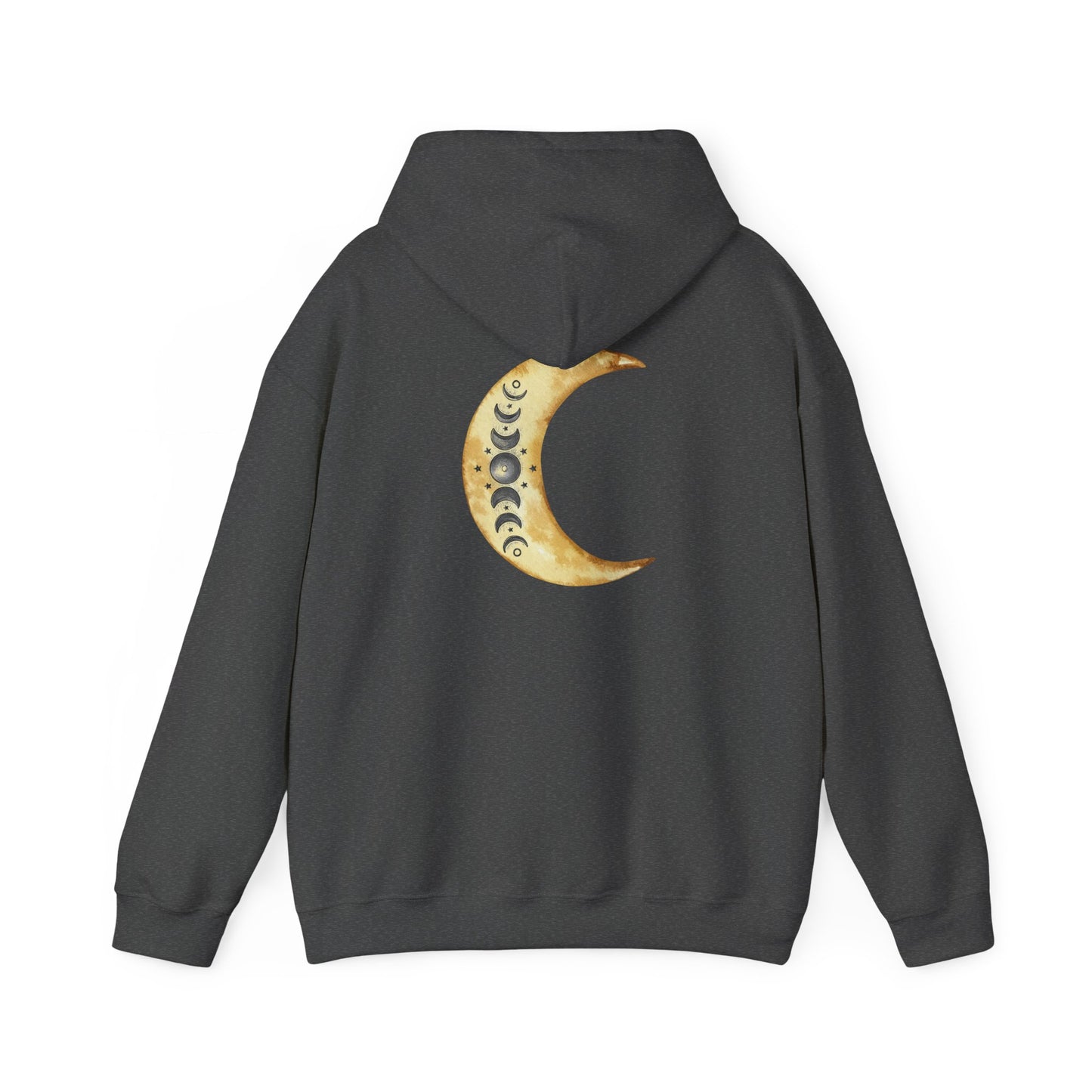 Moon Phases Spiritual Graphic Hooded Sweatshirt