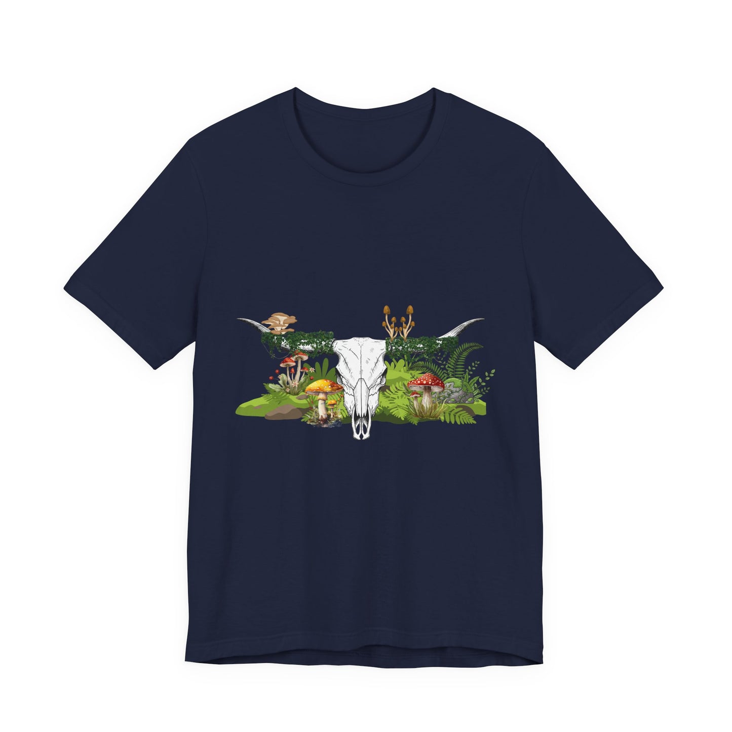 Longhorn Skull Mushroom Western Psychedelic Tee