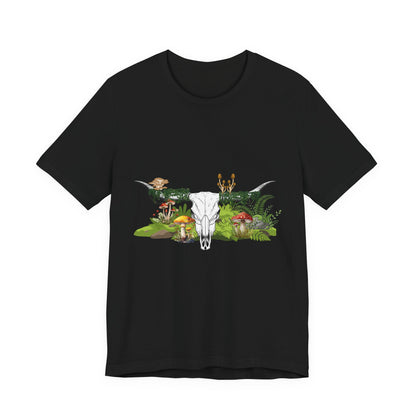 Longhorn Skull Mushroom Western Psychedelic Tee