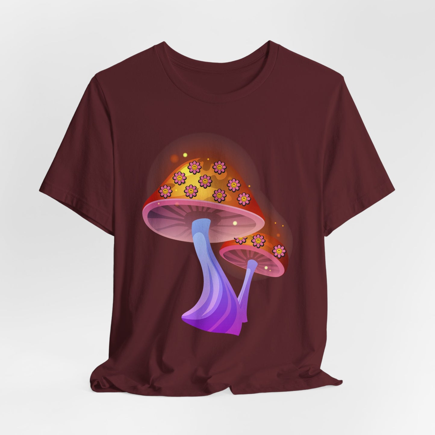 Smiley Mushroom Psychedelic Graphic Tee