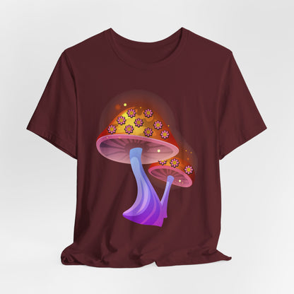 Smiley Mushroom Psychedelic Graphic Tee