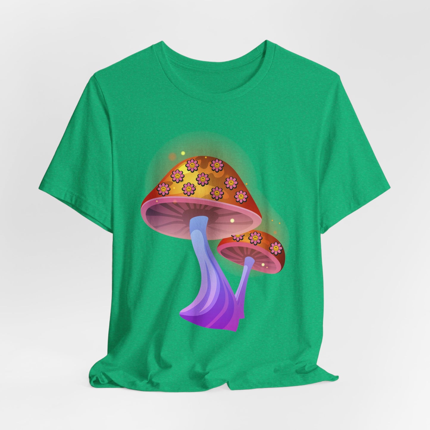 Smiley Mushroom Psychedelic Graphic Tee