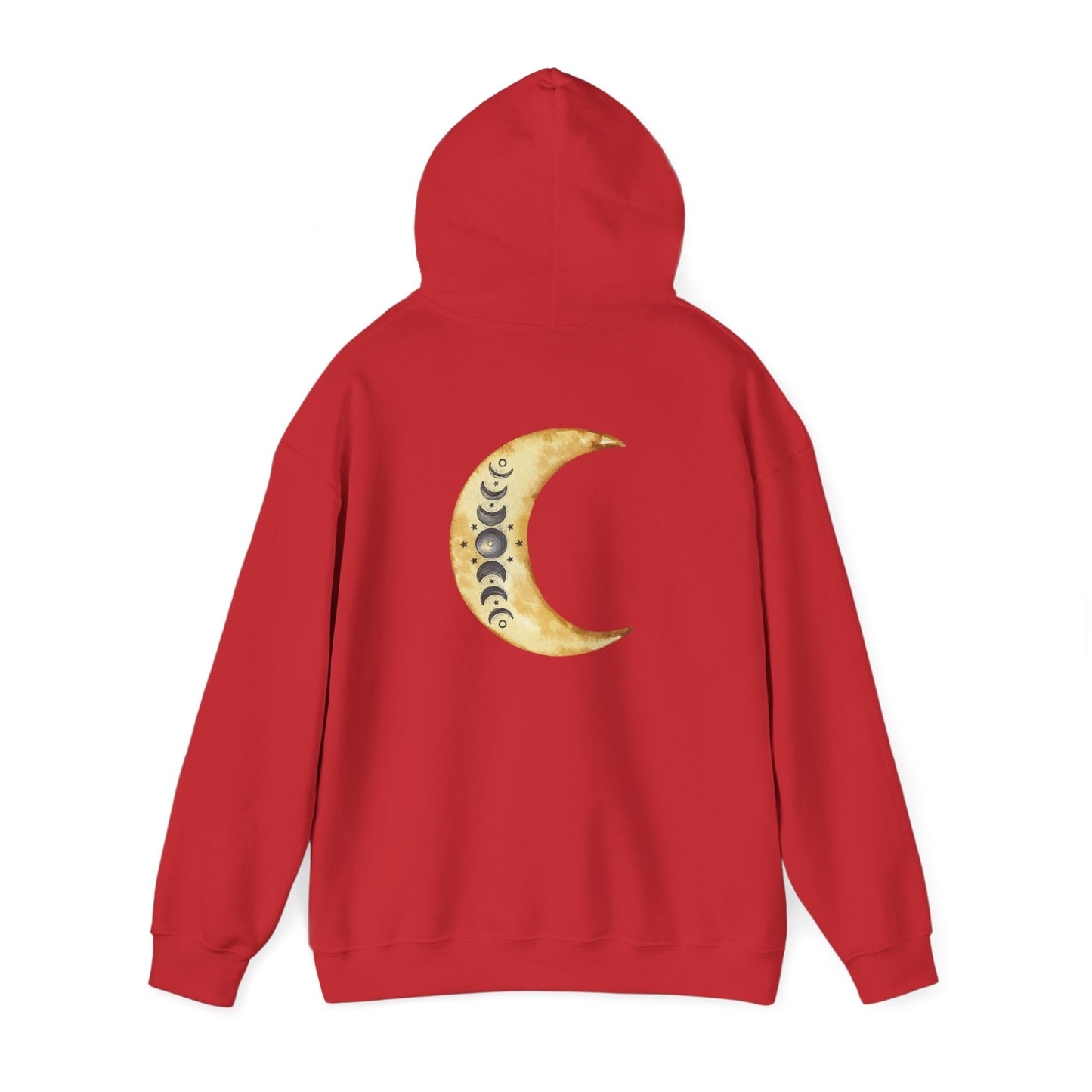 Moon Phases Spiritual Graphic Hooded Sweatshirt