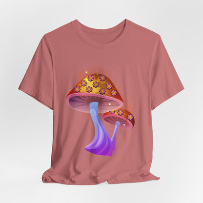 Smiley Mushroom Psychedelic Graphic Tee