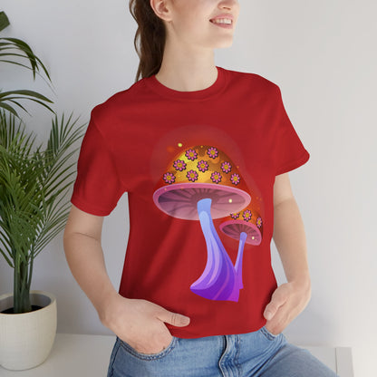 Smiley Mushroom Psychedelic Graphic Tee