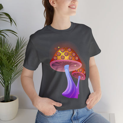 Smiley Mushroom Psychedelic Graphic Tee