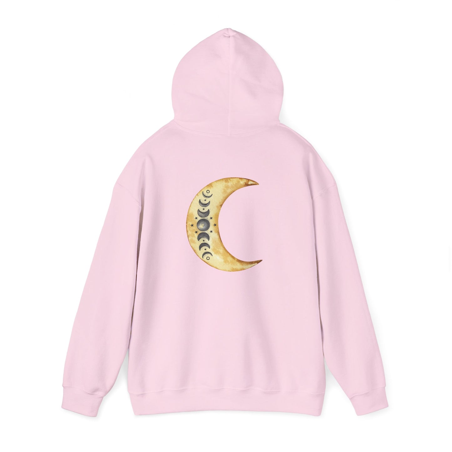 Moon Phases Spiritual Graphic Hooded Sweatshirt