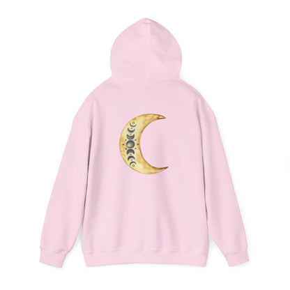 Moon Phases Spiritual Graphic Hooded Sweatshirt