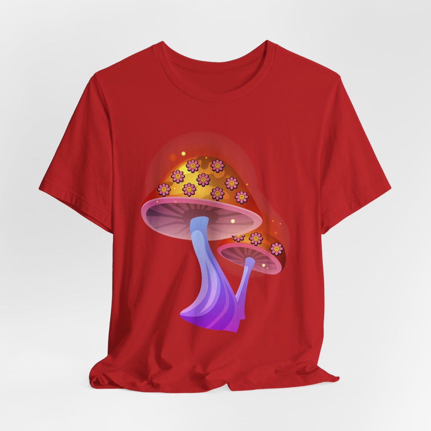 Smiley Mushroom Psychedelic Graphic Tee