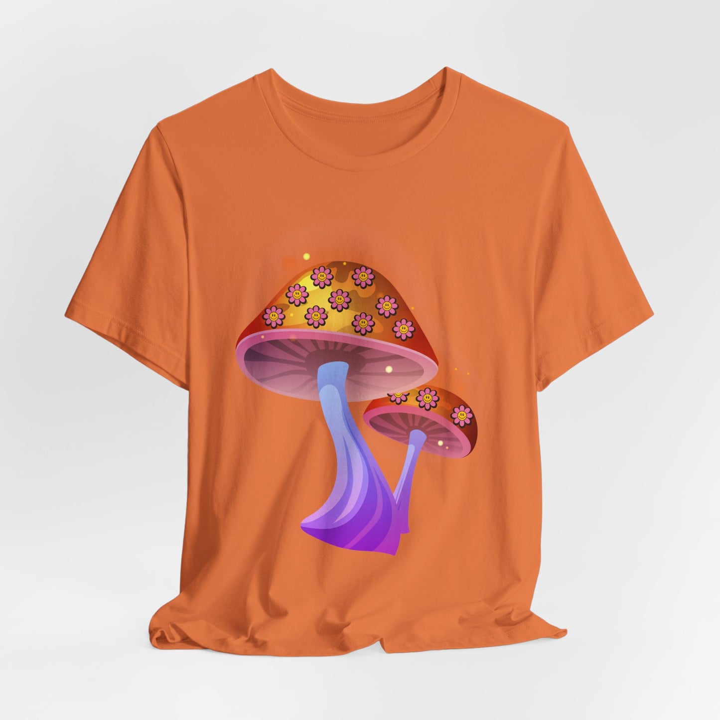 Smiley Mushroom Psychedelic Graphic Tee