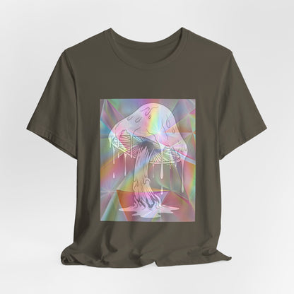 Reflective Mushroom Psychedelic Art Tee