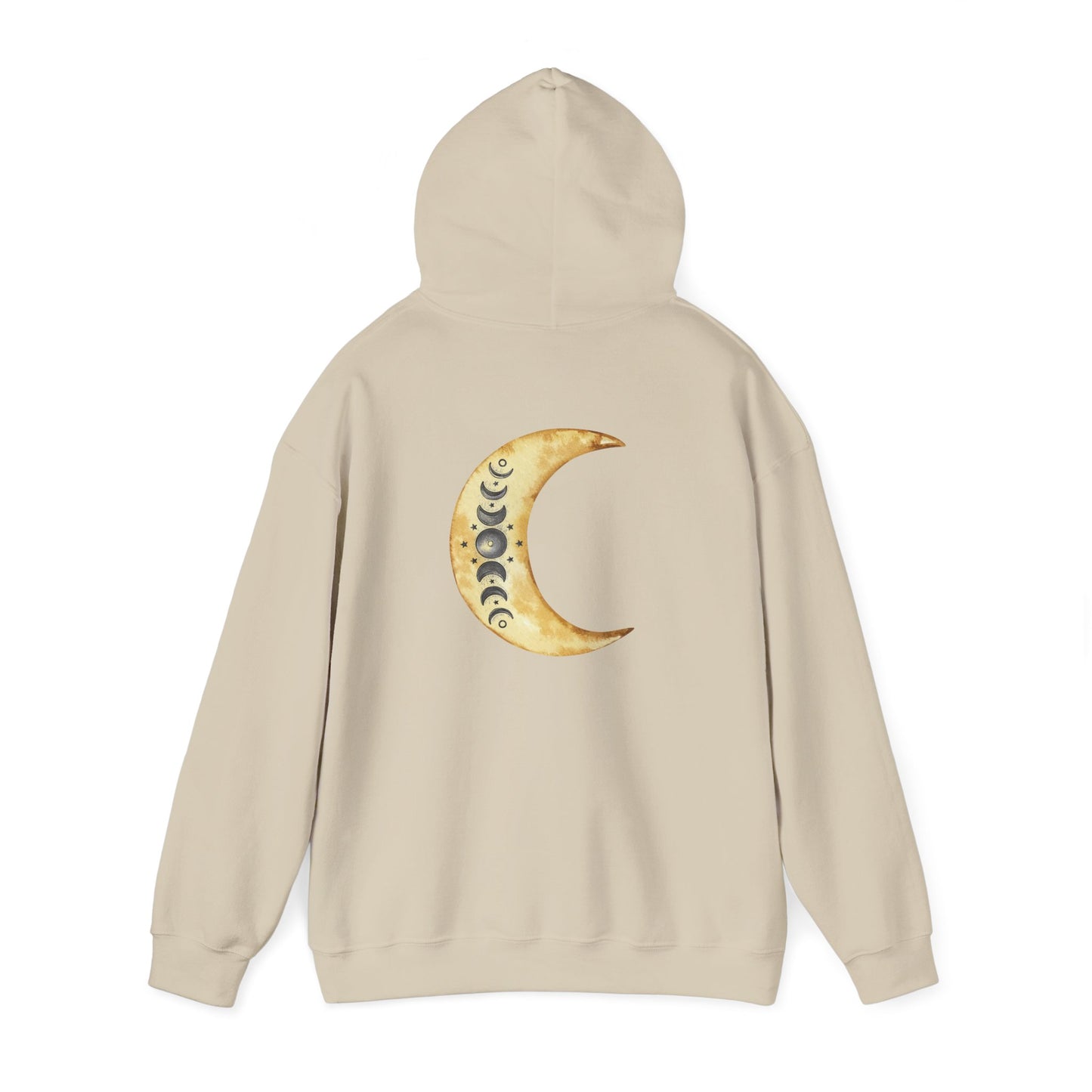 Moon Phases Spiritual Graphic Hooded Sweatshirt