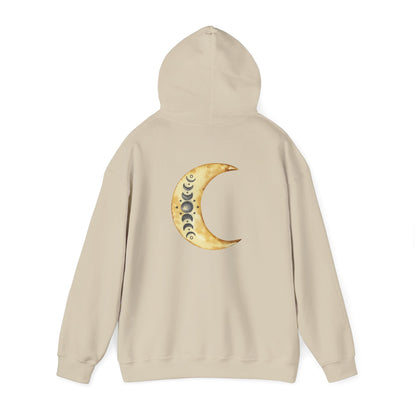 Moon Phases Spiritual Graphic Hooded Sweatshirt