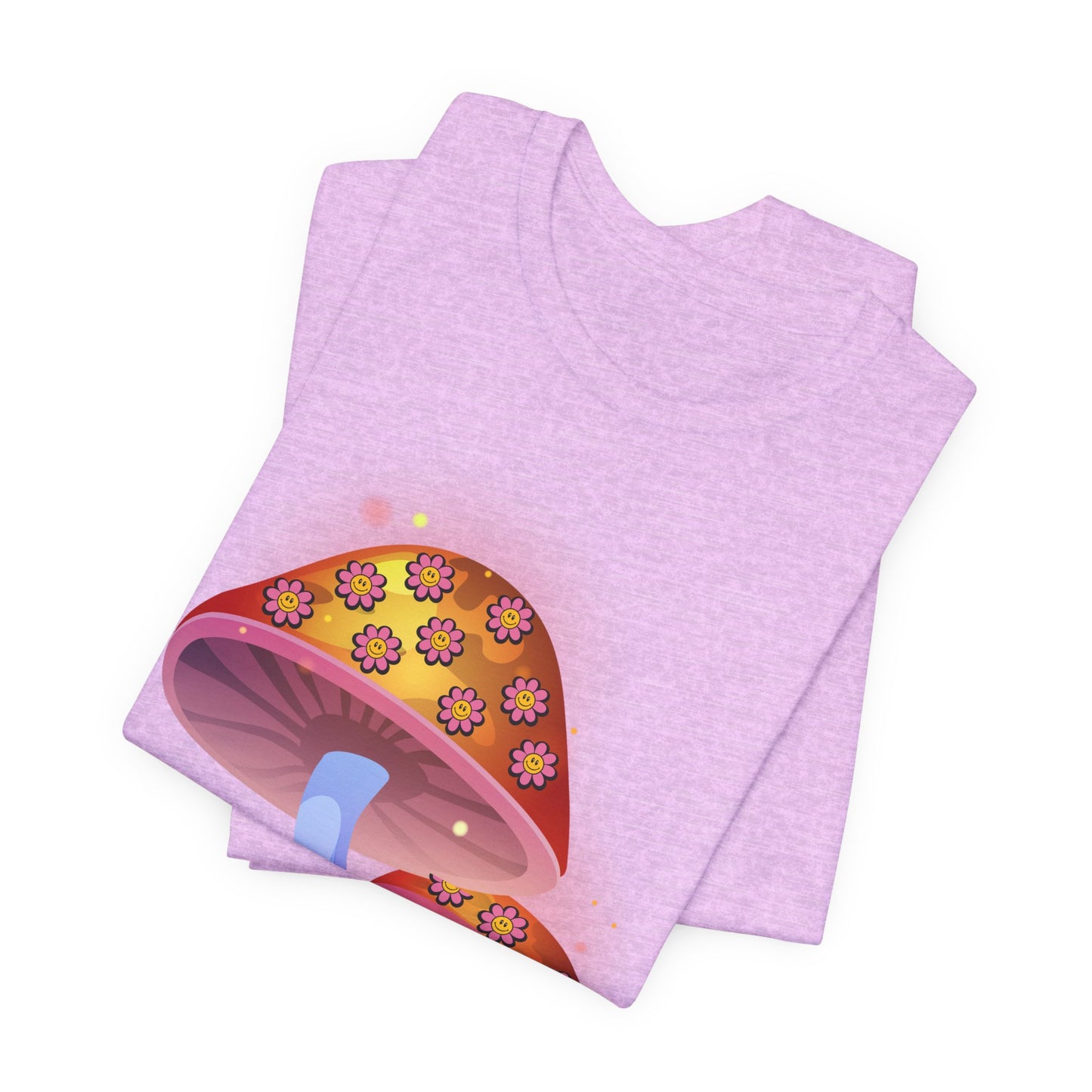 Smiley Mushroom Psychedelic Graphic Tee