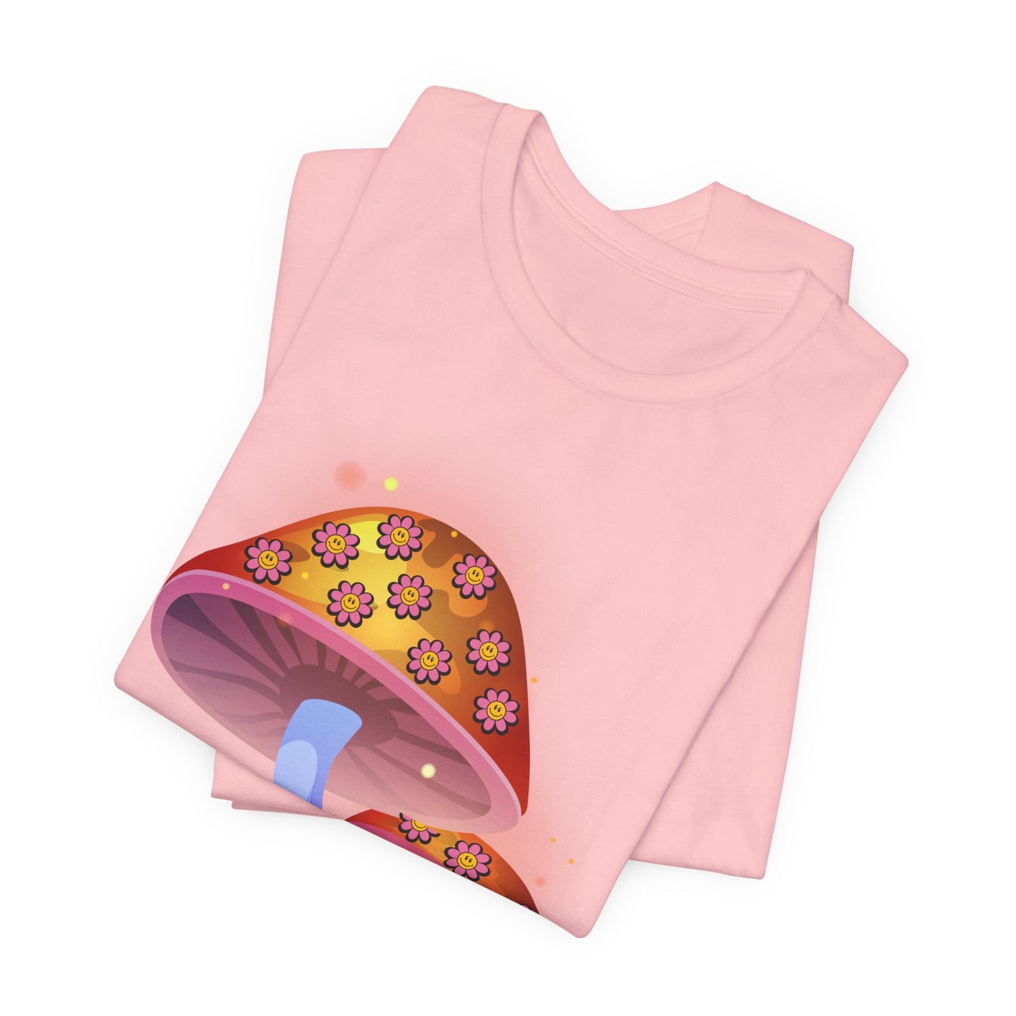 Smiley Mushroom Psychedelic Graphic Tee